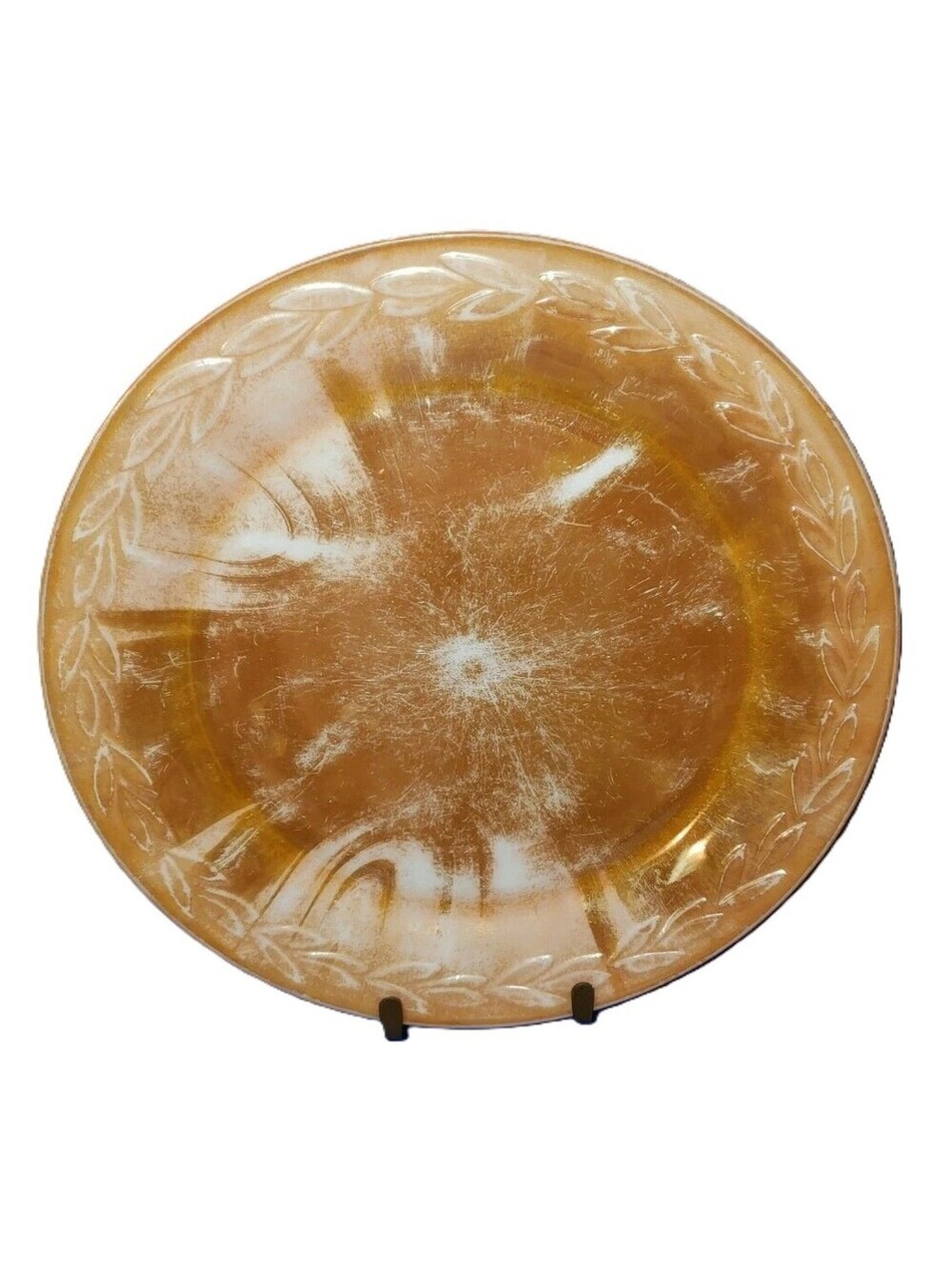 Fire King Oven Ware. Peach Lustre Plate 10-3/4" Vintage